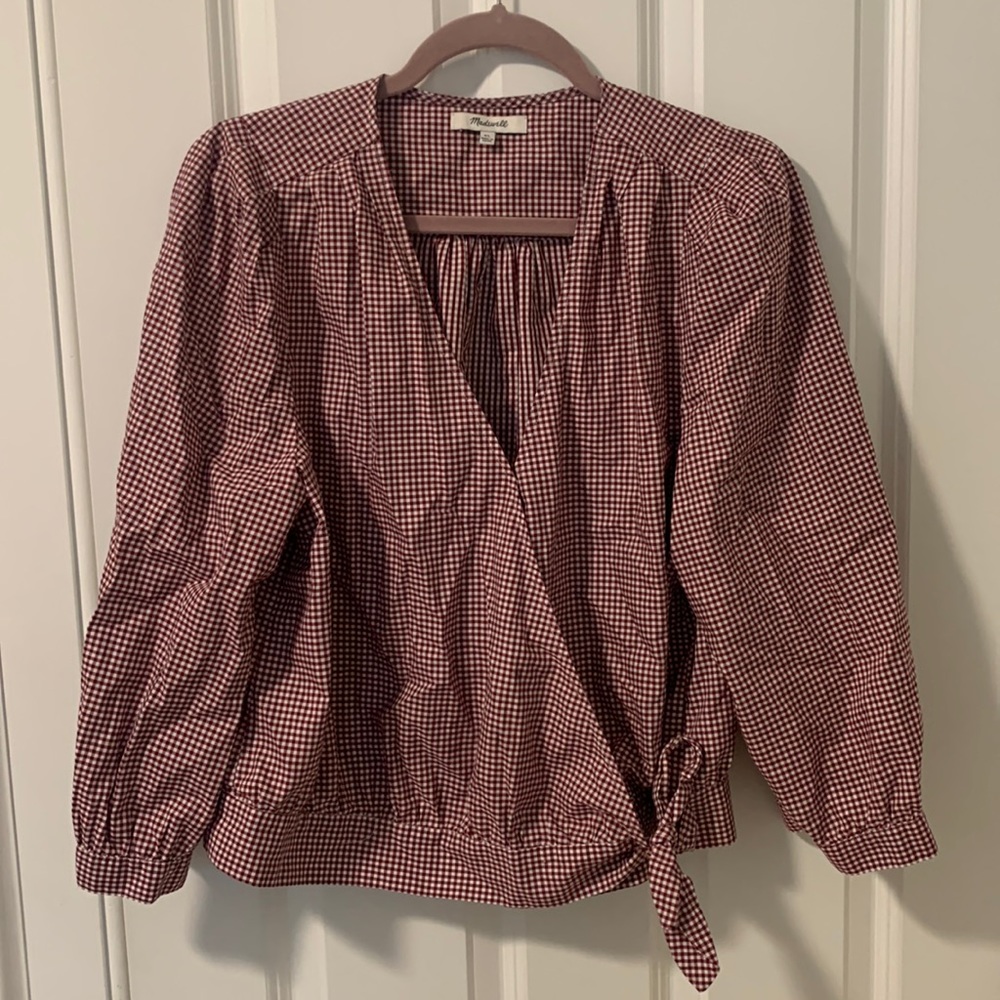 Madewell Gingham Crop Top